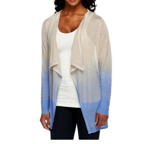 Attitudes by Renee Sweaters - Attitudes by Renee~Dip Dye Cardigan Sweater~P067